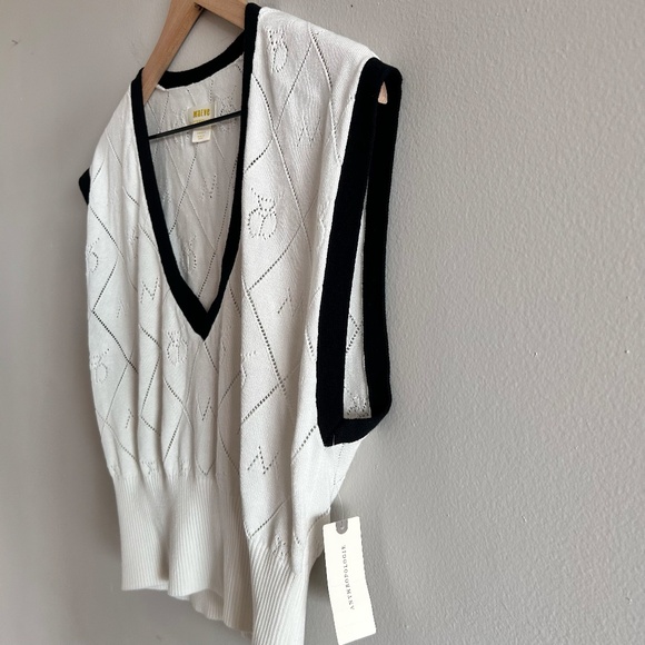 Anthropologie Maeve Violette Icon Logo Vest  Small NWT - Picture 10 of 15